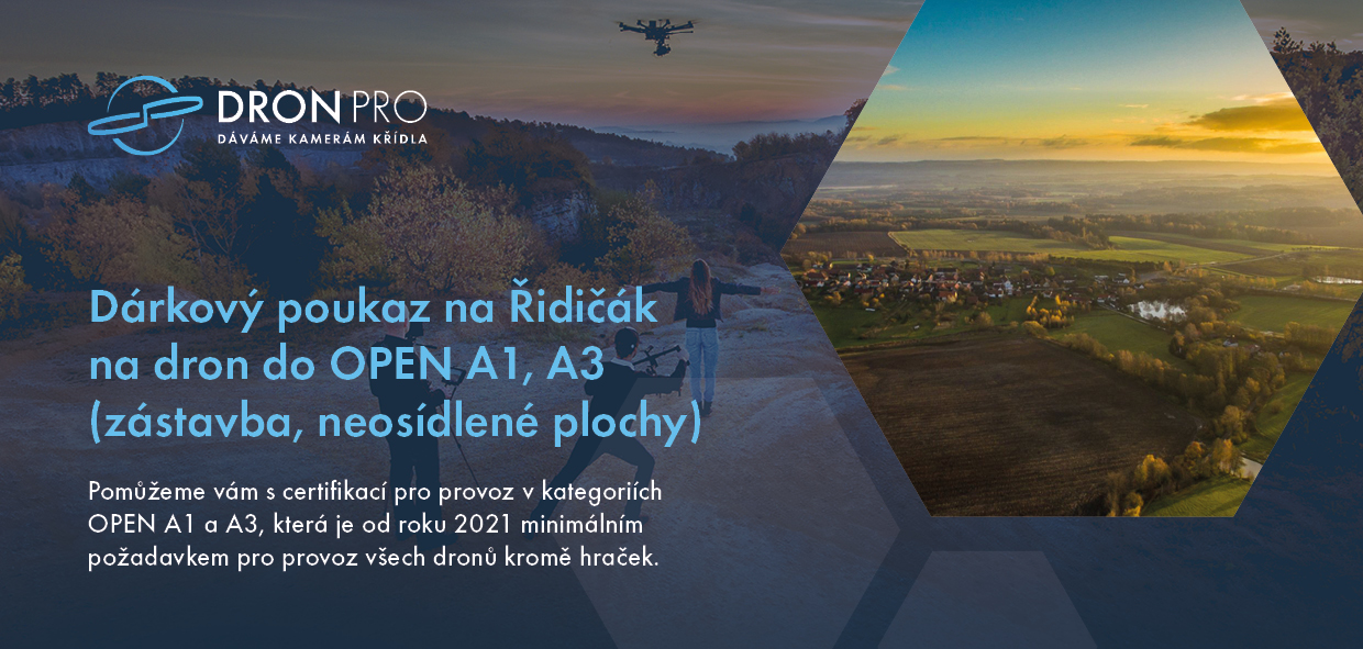 Dárkový poukaz na Řidičák na dron do OPEN A1