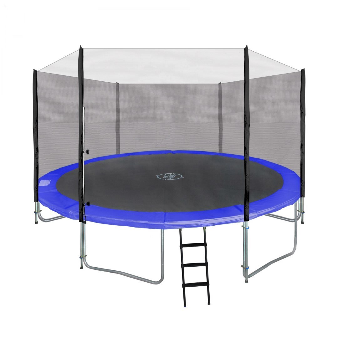 Trampolína s ochrannou sítí a žebříkem 366 cm modrá