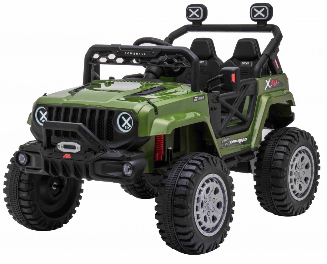Elektrické autíčko jeep Off-road Speed 4x4 zelené