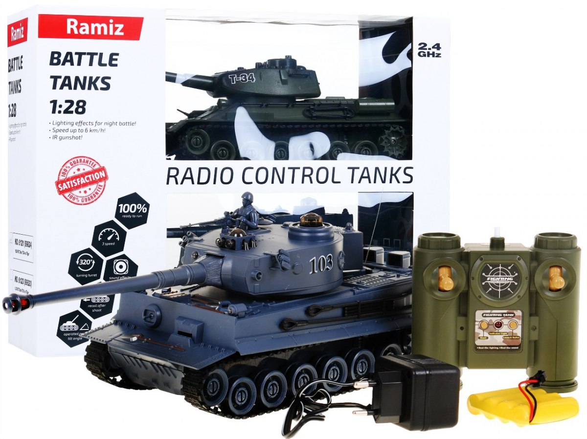 Tank na dálkové ovládání 2ks RC 1:28