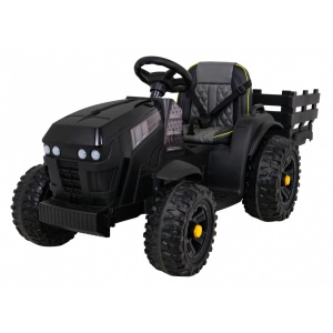 Dětský elektrický traktor Farmer s vlečkou a lopatou černý