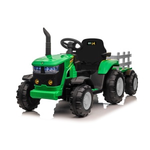 Dětský elektrický traktor s vlečkou 12V 7Ah zelený