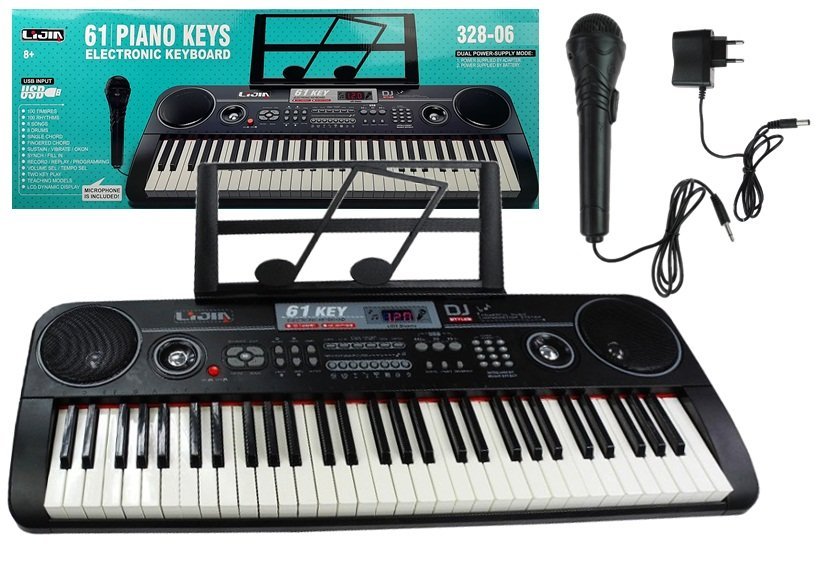 Velký keyboard pro děti USB vstup + mikrofon