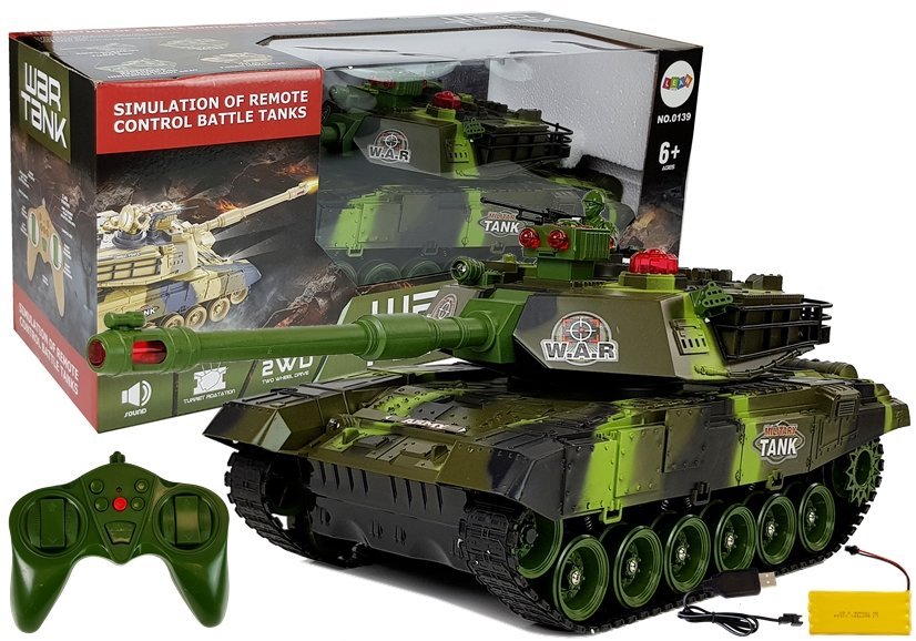 Tank na dálkové ovládání WAR RC zelený