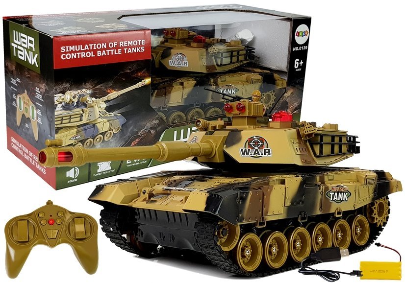 Tank na dálkové ovládání WAR RC hnědý