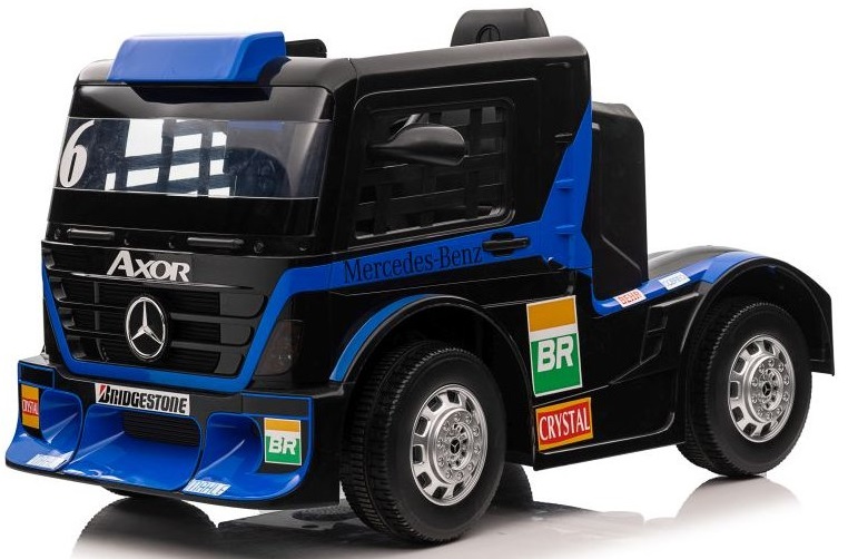 Dětský elektrický kamion Mercedes Axor LCD modrý
