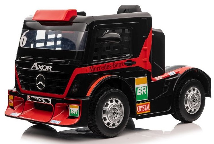 Dětský elektrický kamion Mercedes Axor LCD červený