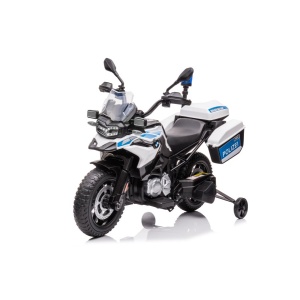 Dětská elektrická motorka Policie BMW bílá