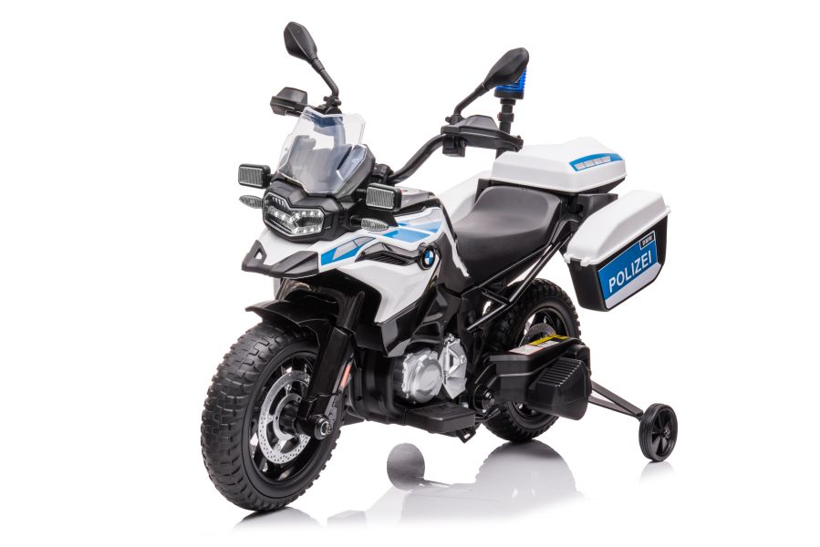 Dětská elektrická motorka Policie BMW bílá