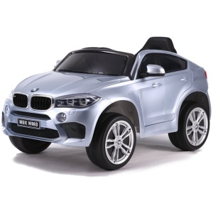 Elektrické autíčko BMW X6 M lakované stříbrné