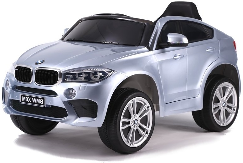 Elektrické autíčko BMW X6 M lakované stříbrné