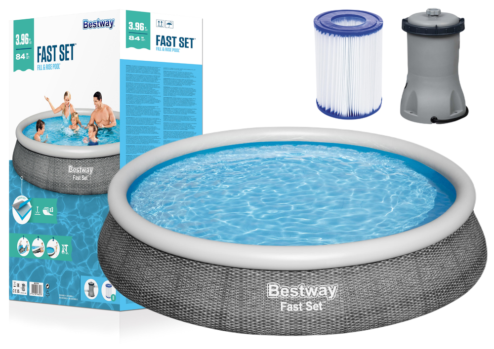 Bestway Bazén Bestway Fast Set Rattan 396 x 84 cm 57376