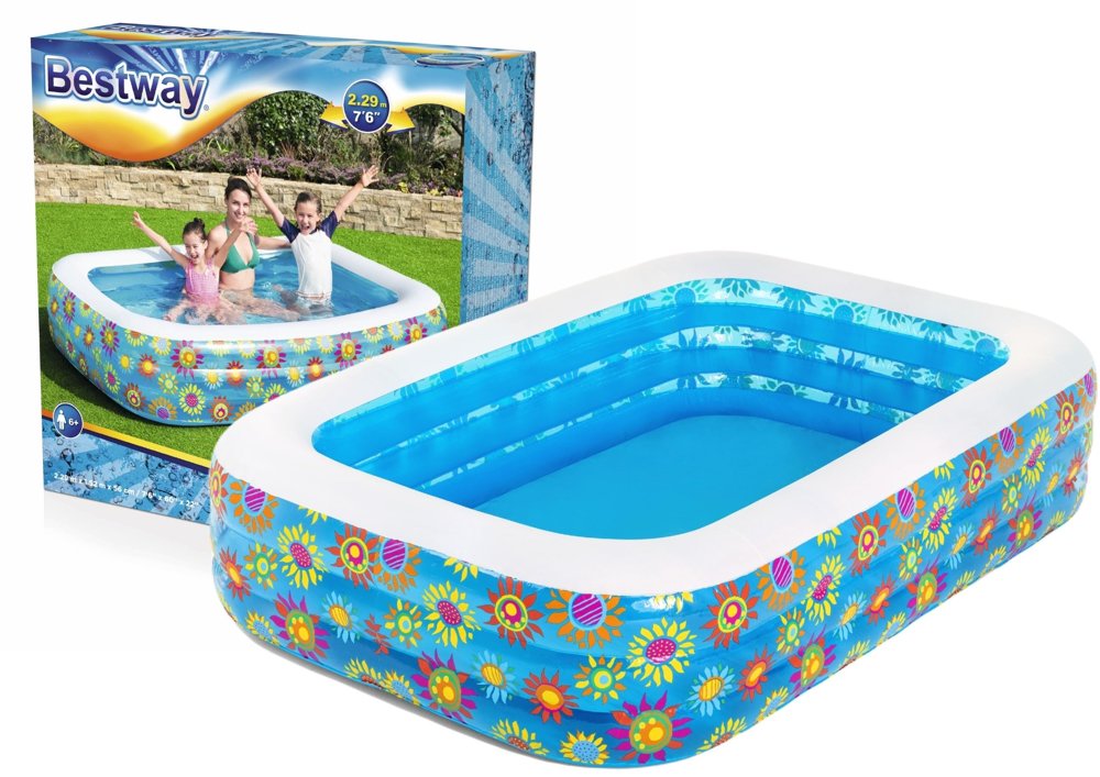 Bestway Nafukovací bazén Bestway 229x152x56cm květiny