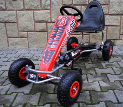 Dětská šlapací motokára G5 červená