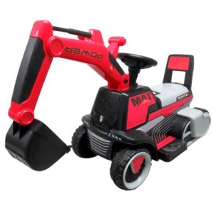 Dětský elektrický bagr C3 červený