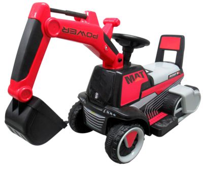 Dětský elektrický bagr C3 červený