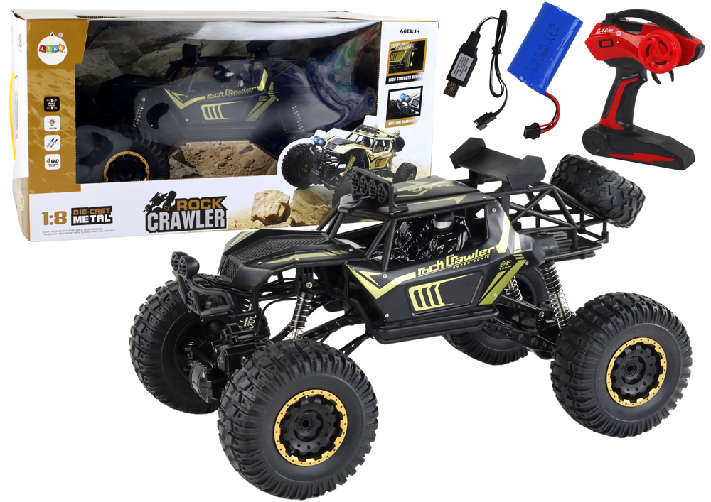 Velké dálkově ovládané auto v měřítku 1:8 s ovládáním 2.4G černé RC
