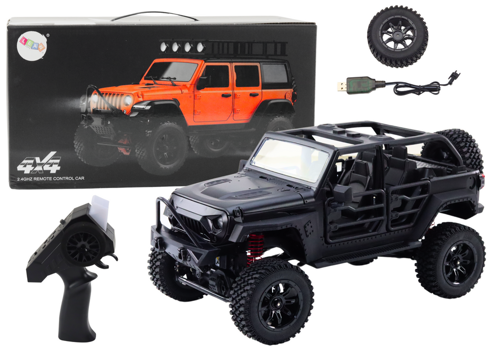 Terénní autíčko Off-road na dálkové ovládání RC 4x4 černé