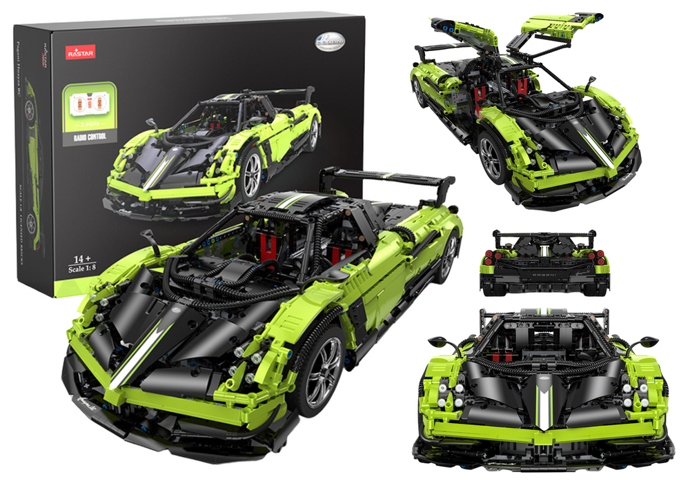 RASTAR Stavebnice Pagani Huayra BC na dálkové ovládání 1:8 Rastar zelené
