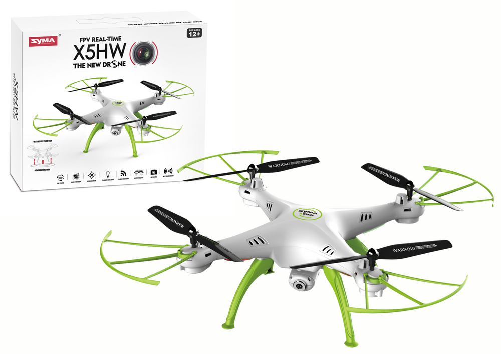 Dron X5HW bílá a zelená