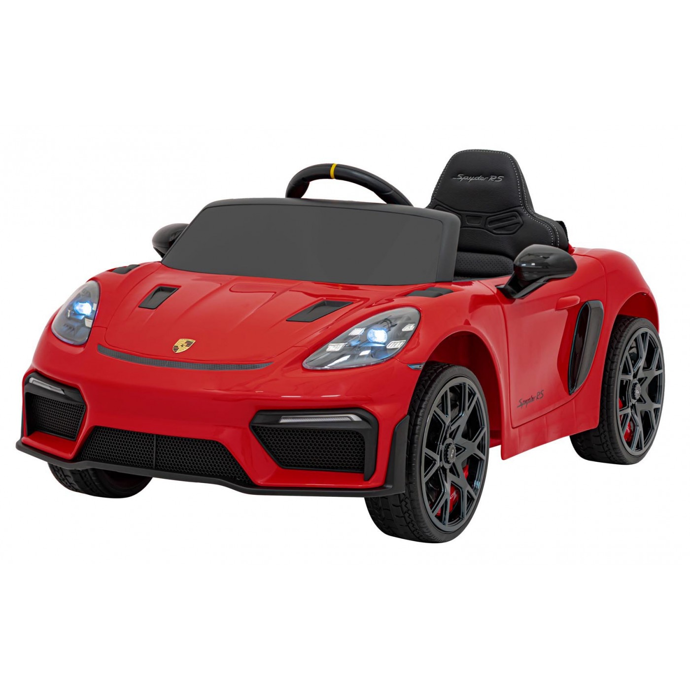 Elektrické autíčko Porsche Spyder RS 718 lakované červené