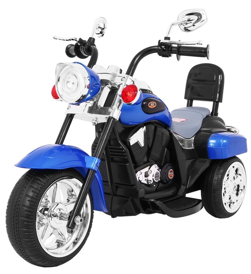 Dětská elektrická motorka Chopper modrá