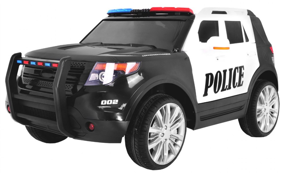 Dětské elektrické autíčko SUV Policie černé