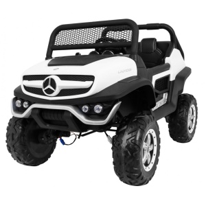 Dětské elektrické auto Buggy 4x4 Mercedes-Benz Unimog bílé