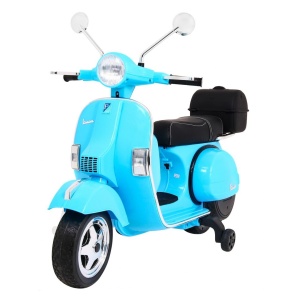 Dětský elektrický skútr Vespa modrý
