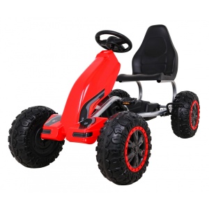 Dětská šlapací motokára Monster Strong červená
