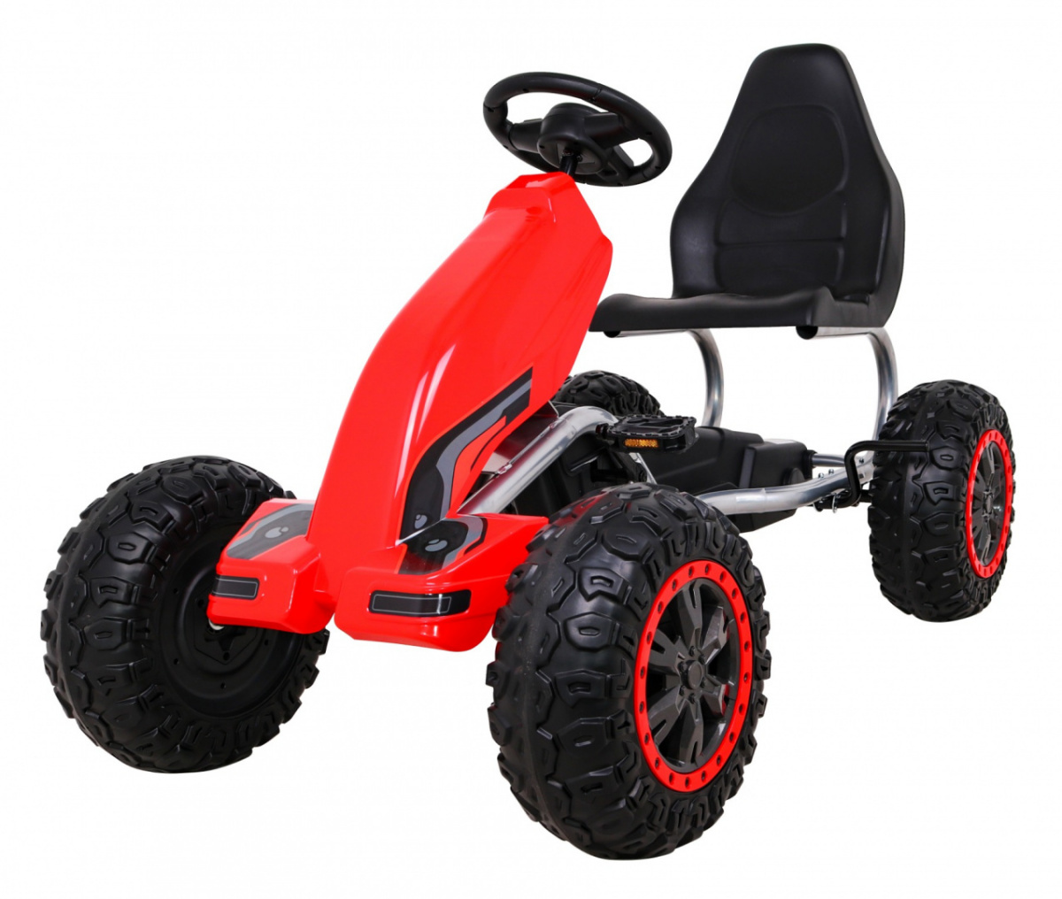 Dětská šlapací motokára Monster Strong červená