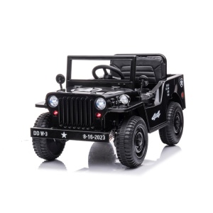 Dětský elektrický vojenský Jeep Willys 4x4 černý