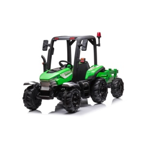 Mamido Dětský elektrický traktor s přívěsem 24V Blast 2x200W zelený