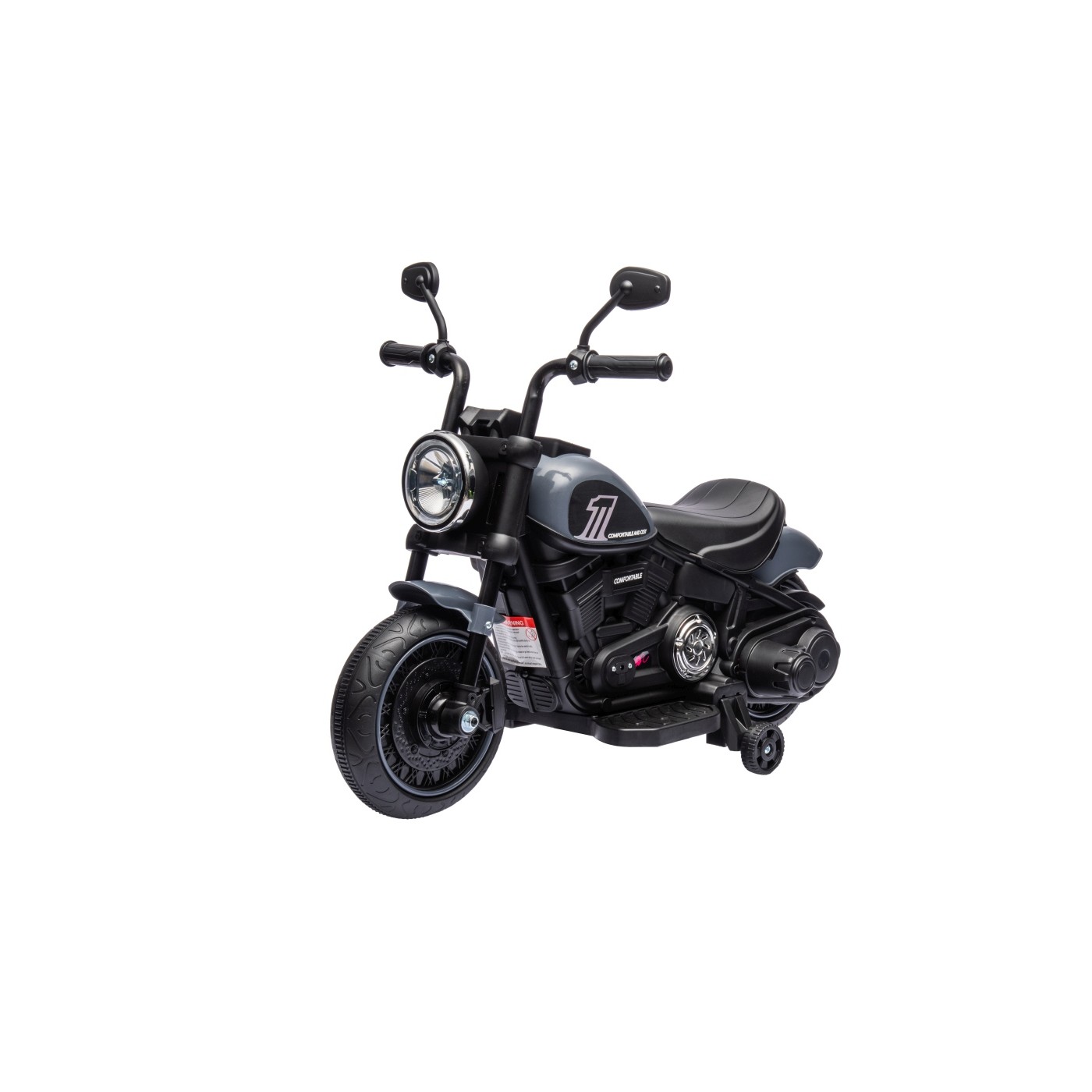 Dětská elektrická motorka Chopper Faster šedá