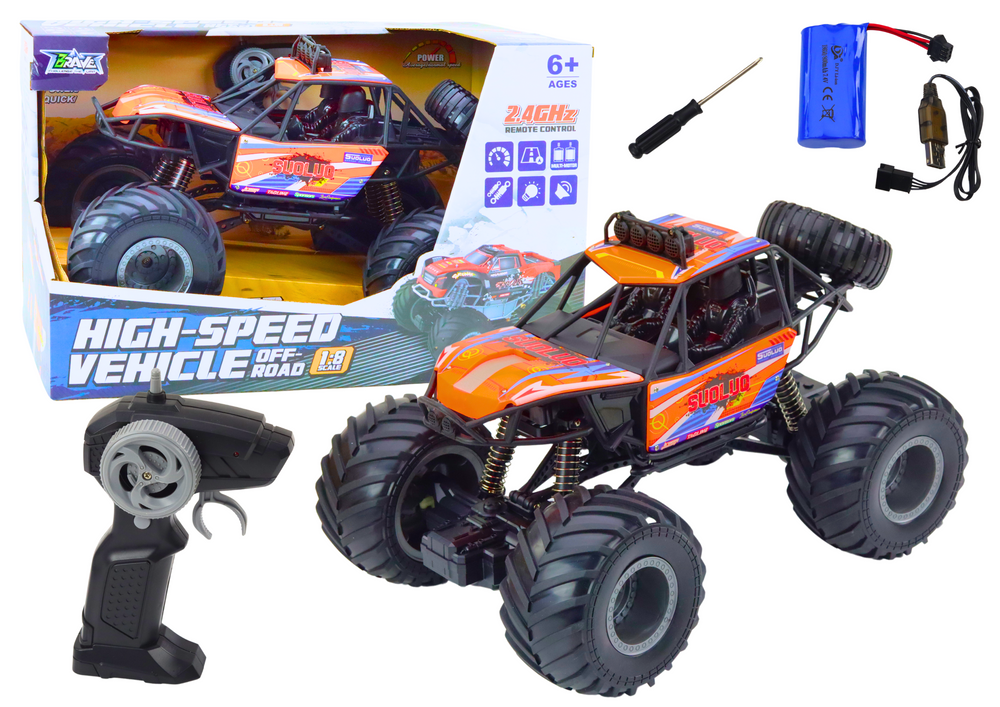 Terénní auto na dálkové ovládání RC 1:8 oranžové