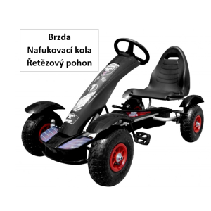 Dětská šlapací motokára formule 01 černá