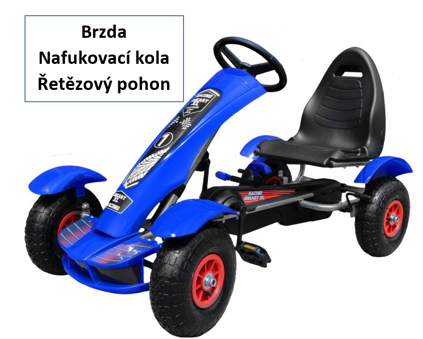Dětská šlapací motokára formule 01 modrá
