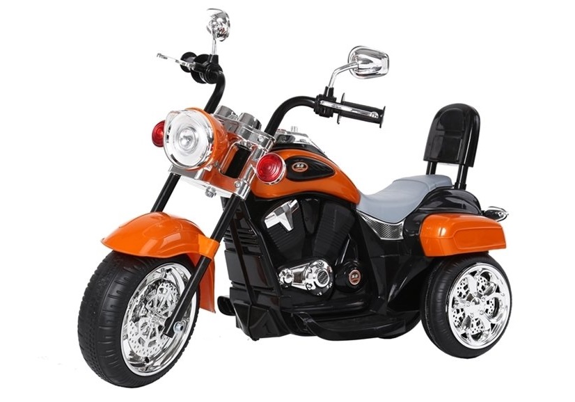 Dětská elektrická motorka Chopper oranžová