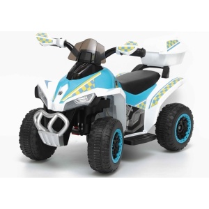 Dětská elektrická čtyřkolka Policie Race bílá