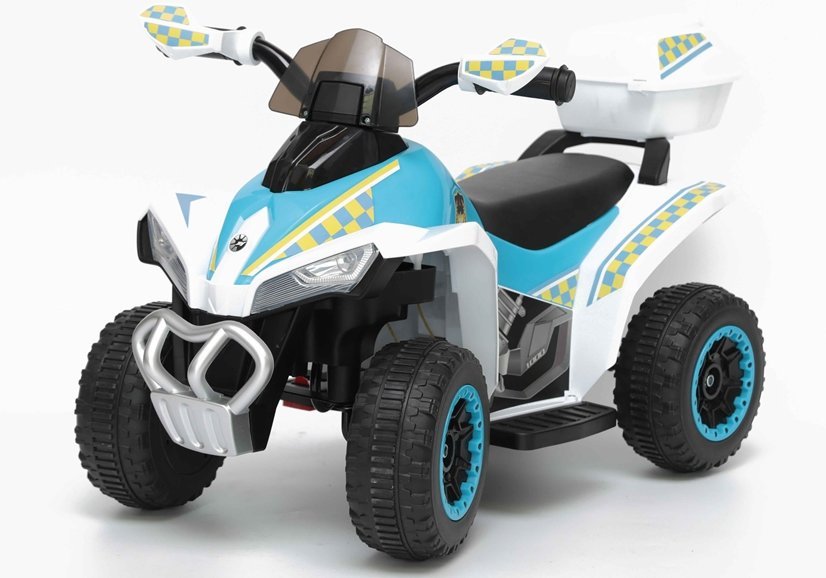 Dětská elektrická čtyřkolka Policie Race bílá