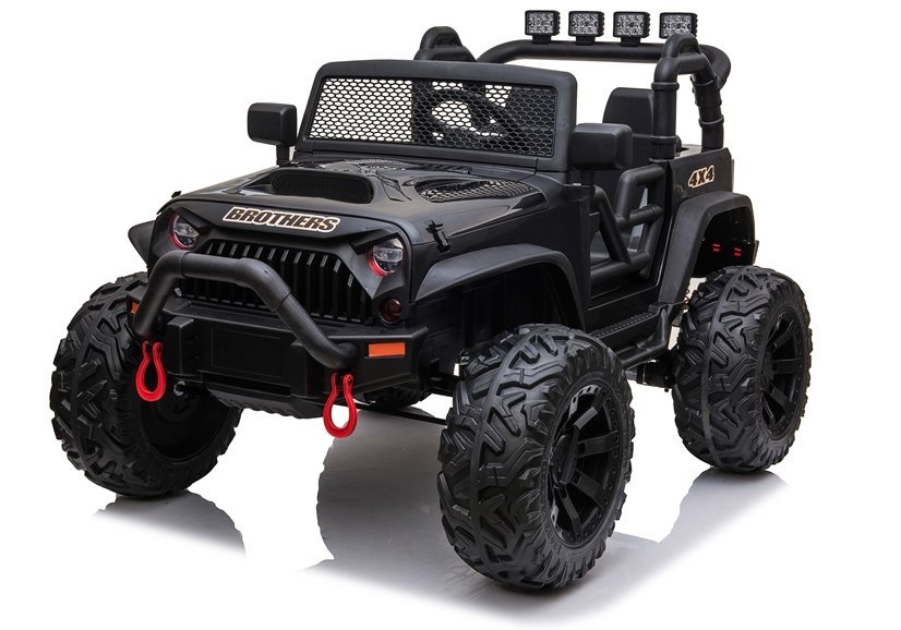 Elektrické autíčko Jeep Brothers černé 24V 2x200W