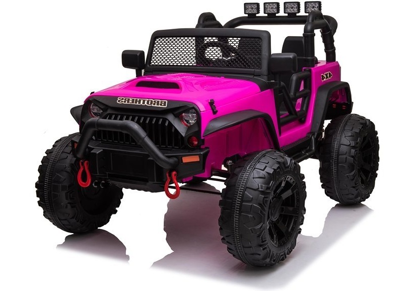 Elektrické autíčko Jeep Brothers lakované růžové 24V 2x200W