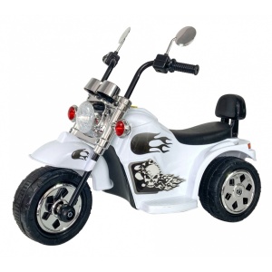 Dětská elektrická motorka Hot Chopper bílá
