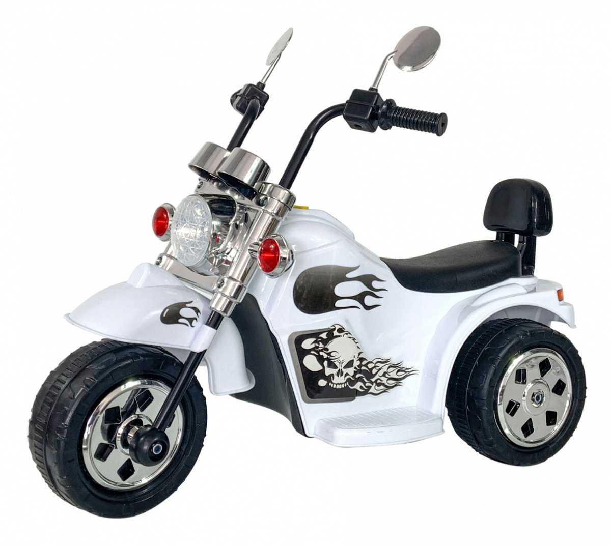 Dětská elektrická motorka Hot Chopper bílá