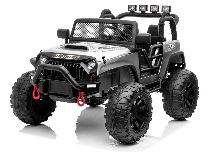 Elektrické autíčko Jeep Brothers 24V 2x200W lakované stříbrné
