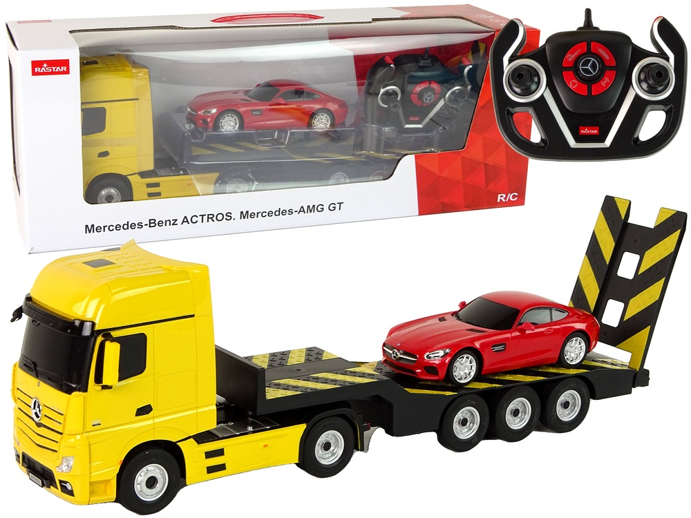 RASTAR Auto na dálkové ovládání RC Mercedes Benz Actros Rastar 1:26 žluté