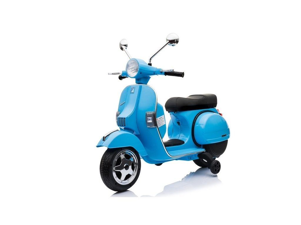 Dětský elektrický skútr Vespa modrá