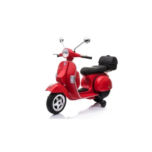 Dětský elektrický skútr Vespa 2x45W červený