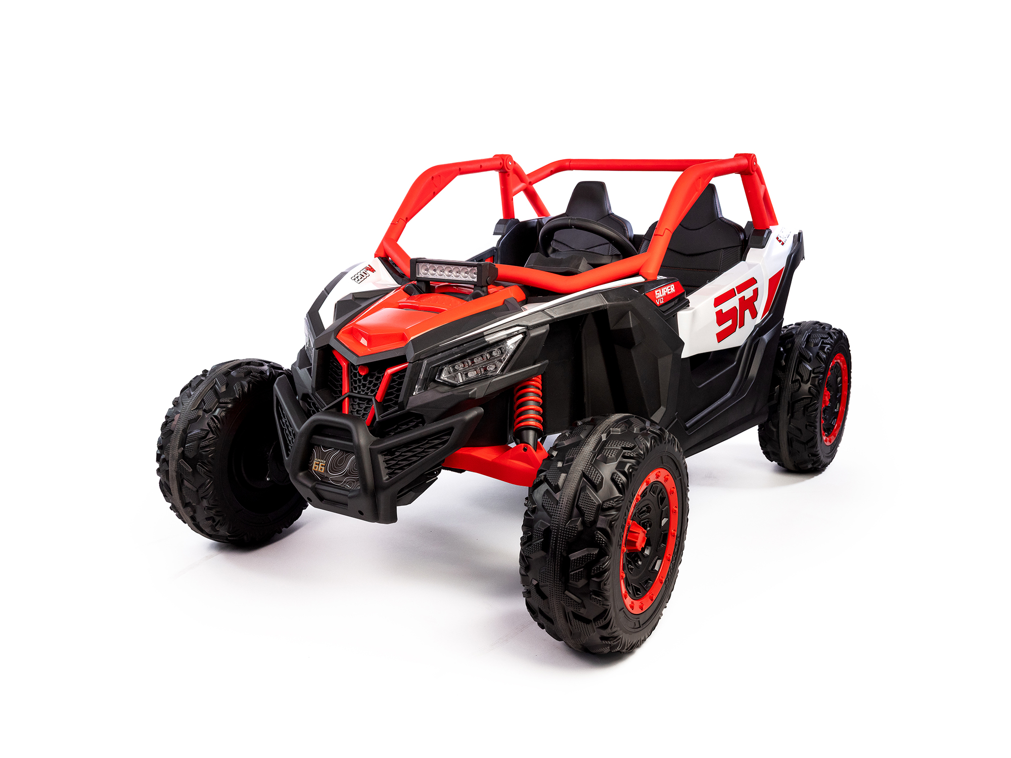 Elektrické autíčko Buggy Bumper 66 červené | 24V | 4x200W | EVA | LED | 2