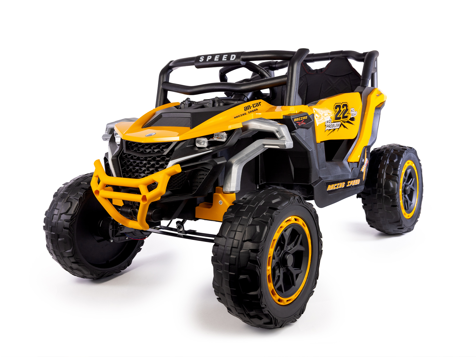 Elektrické autíčko Buggy Racing Speed 22 žluté | 4x4 | 12V10Ah | 180W | EVA | LED | 2